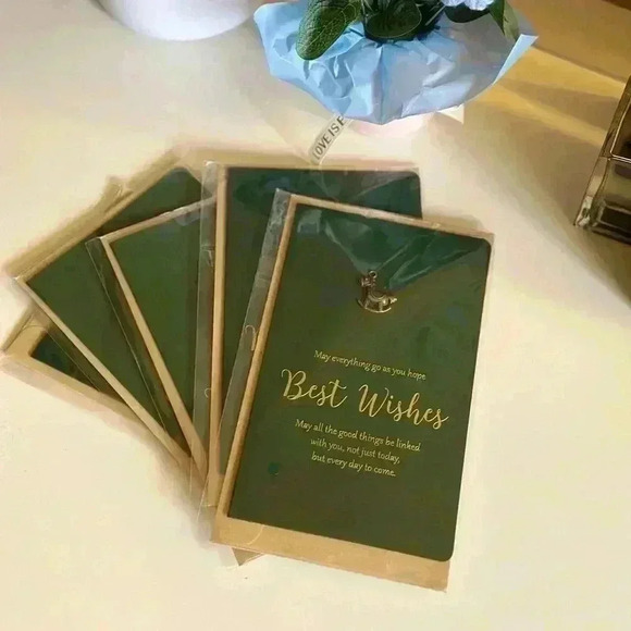 5* Xmas/New year Best Wishes Vintage Style Greeting Cards - Picture 2 of 4